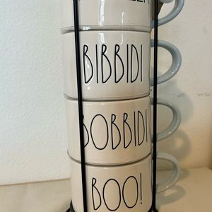 Rae Dunn Disney Princess Collection Cinderella 4 pc Set with Holder Double Sided